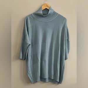 Cobblestone mock neck blue sweater size XL